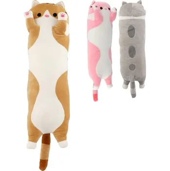 plyšák PLYŠ Kočka ležící polštářek 3 barvy (plyšová hračka)