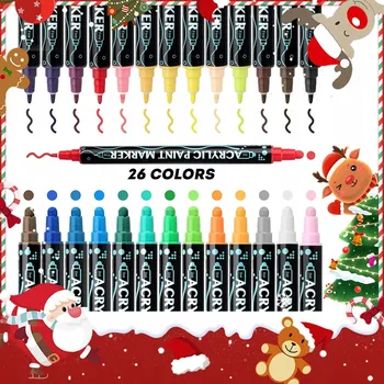 FIXY OBOUSTRANNÉ 26 KS PRO KRESLENÍ SCRAPBOOKING VÝTVARNÉ POTŘEBY