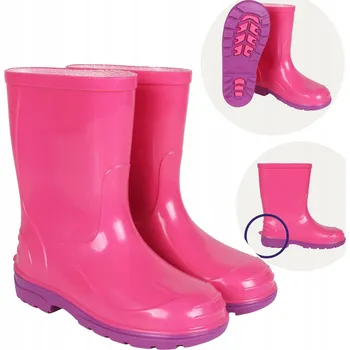 Dívčí obuv Růžové holínky s fialovou podrážkou LEMIGO 25 EU