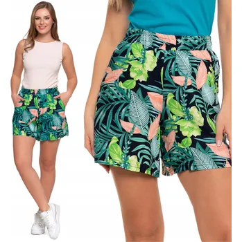 Dámské kraťasy Kraťasy Dámské Krátké Vzorované ŠORTKY Guma v Pase Viskóza MORAJ S