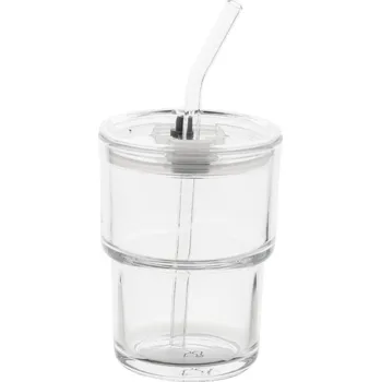 Termohrnek Glassip skleněný cestovní hrnek 5 Přední strana - Vrchní část, 30 x 40 Tampontisk, 1 barva