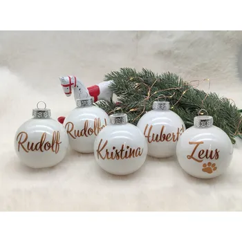 Vánoční ozdoba D-decor Sada vánočních baněk se jménem - D-decor 8 cm počet_ks*