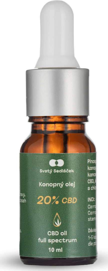 Svatý Sedláček Konopné kapky 20% CBD 10 ml