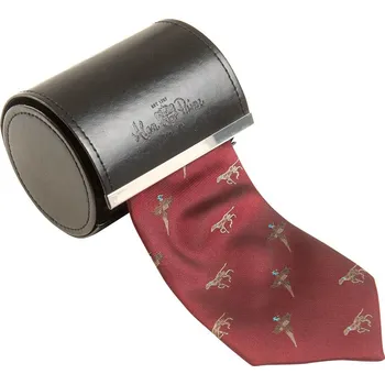ALAN PAINE - kravata z pravého hedvábí motiv Bird & Dog Bordeaux APM042