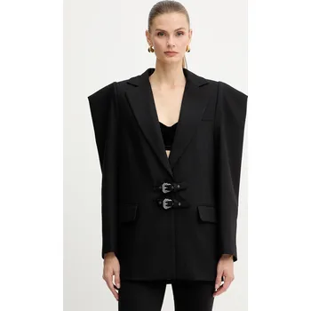 Dámské sako Sako s přídavkem vlny Versace Jeans Couture černá barva, 79HAQ705 N0542 79HAQ705.N0542 99X, vel. 42