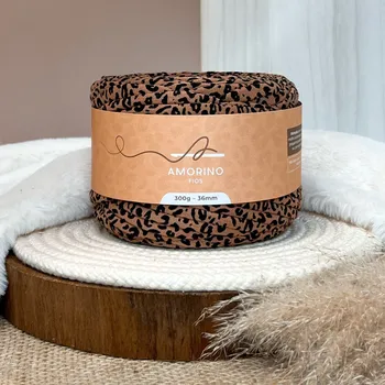 Příze Amorino Fios Textilní špagáty Amorino Fio s potiskem - Premium 36mm Onca