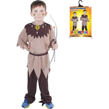 Karnevalový kostým KARNEVAL Šaty Indián s páskem vel. M (116-128 cm) 6-8 let *KOSTÝM*
