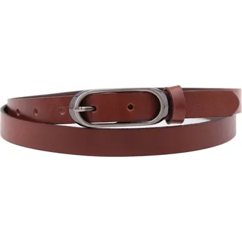 Opasek Dámský úzký kožený opasek Špongr 20064 koňakově hnědý Velikost = obvod pasu (cm): 90 cm