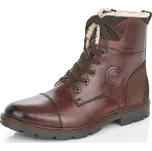 Kožená pánská zimní obuv Rieker zateplená ovčí vlnou 32133-25 hnědá 45