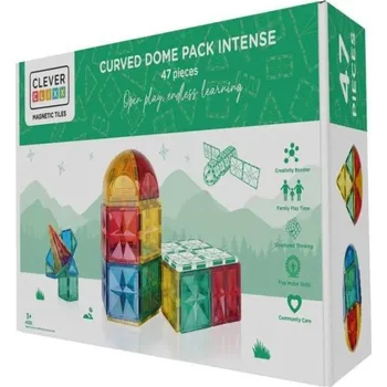 Díl pro stavebnice Cleverclixx Curved Pack Intense 47 ks