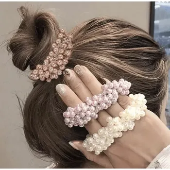 Sada 3 perlových gumiček (Vlasové doplňky )