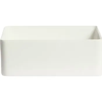 Umyvadlo Bílé keramické umyvadlo na desku Kave Home Ovara 36,5 x 36,5 cm