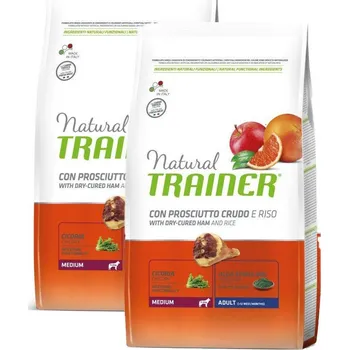 Krmivo pro psa TRAINER Natural Medium Adult Prosciutto a ryze 2x12kg