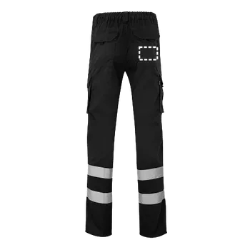 Pánské kalhoty VL DIONYSUS. Strečové kalhoty s mnoha kapsami (240 g/m²), z bavlny (46 %), EME (38 %) a polyesteru (16 %) 1 Back Pants, 100 x 70 Transfer, 1 barva