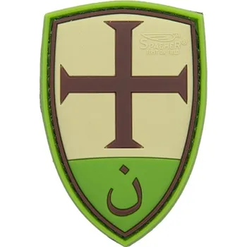 Nášivka Plastové 3D patche 3D gumová nášivka CRUSADER SHIELD Patch - MC