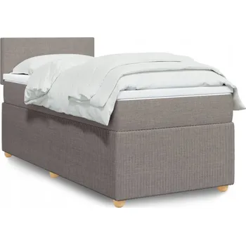 Ložnice Čalouněná jednolůžková postel VidaXL 90x190 cm, béžové odstíny