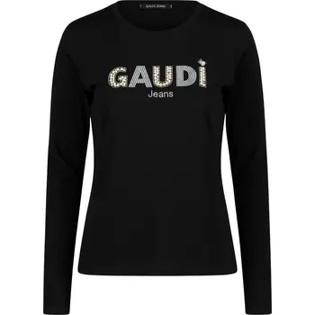 Dámské tričko GAUDI Detailed Logo Black tričko S Černá