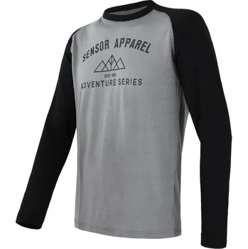 Pánské tričko Sensor Merino Active Pt Adventure Triko dlouhý R. Šedá/Černá S