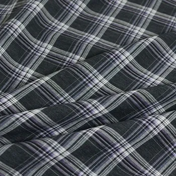 Košilovina 12413 šedá, fialové káro, š.140