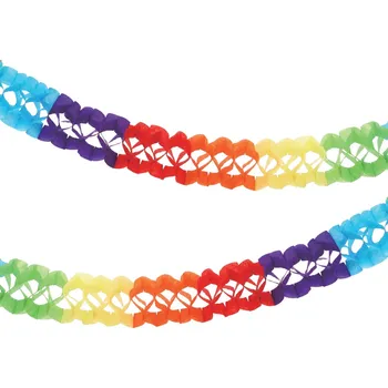 Girlanda papírová 2,5m - barevné kruhy (2ks v balení)