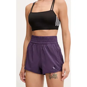 Dámské kraťasy Tréninkové šortky adidas Performance Pacer dámské, fialová barva, high waist, JX7300 44X, vel. L