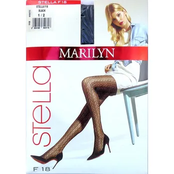 Dámské punčochy Vzorované Punčocháče Marilyn Stella 20den béžové PERLA velikost 1/2