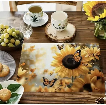 Luxusní prostírání s tématikou květů slunečnic (Různé dárky )