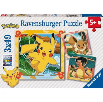 Puzzle Puzzle Pokémon 3x49 dílků RAVENSBURGER
