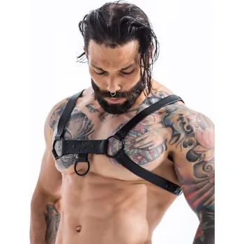 Připínací penis CUT4MEN H4RNESS by C4M Party Black Harness Hrudní postroj