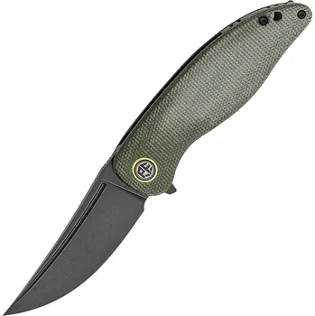 kapesní nůž Petrified Fish PFP06Simum Black Stonewash K110 Green Micarta PFP06GRMDW