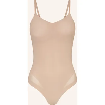 Body Calvin Klein Dámské Tvarující Body Stay-Put Mesh, nude, 42