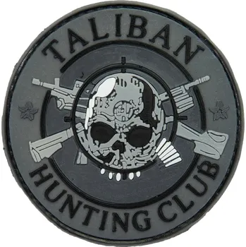 Nášivka Plastové 3D patche 3D gumová nášivka TALIBAN HUNTING CLUB Patch - Šedá