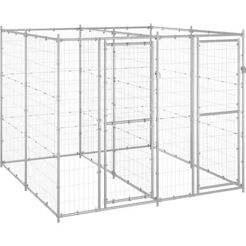 klec pro psa vidaXL Venkovní psí kotec pozinkovaná ocel 4,84 m2