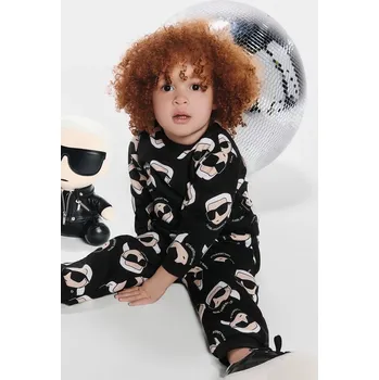 Kojenecké bavlněné tepláky Karl Lagerfeld Z30662.71.81 černá 99X, vel. 74