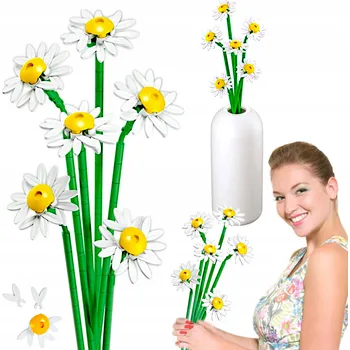 ostatní stavebnice Stavebnice SEDMIKRÁSKY Věčné Květiny Kytice PUZZLE 3D ve Váze 221 ks