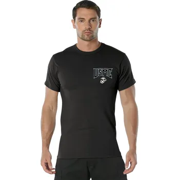 Pánské tričko Triko USMC FIRST TO FIGHT ČERNÉ