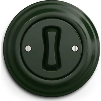 vypínač Kliklap - Retro jednopólový vypínač s rámečkem č. 1 zelená