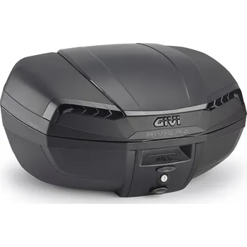 Motodoplněk E46NB Riviera kufr GIVI černý Black edition (Monolock s vlastní plotnou), černé plexi, objem 47 lt