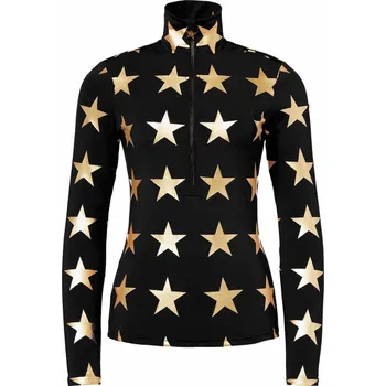 Dámské tričko Dámský rolák GOLDBERGH Lunaria Ski Pully Black/Gold Černá M