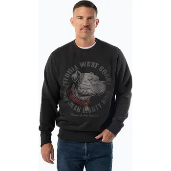 Pánská mikina Pánská mikina Pitbull Strenght & Respect Crewneck washed dark graphite