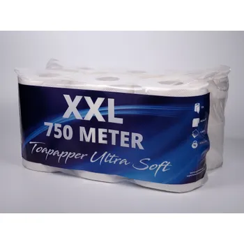 Toaletní papír RollPap Dvouvrstvý toaletní papír XXL 12 kusů ø 13,5 | 62,5 m
