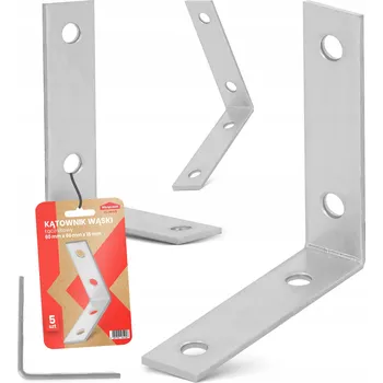 Úhloměr 5x OCELOVÝ ÚHELNÍK TESAŘSKÝ TRUHLÁŘSKÝ MONTÁŽNÍ SPOJOVACÍ 60x60x15 NÁBYTKOVÝ