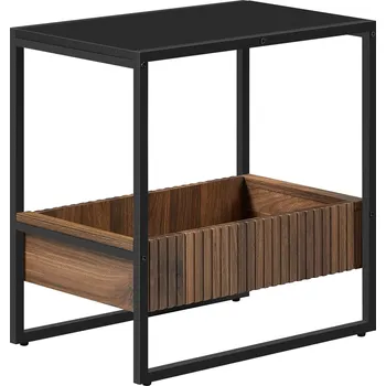 Konferenční stolek Songmics obdélníkový 55 x 35 x 55 cm černý, odstíny hnědé