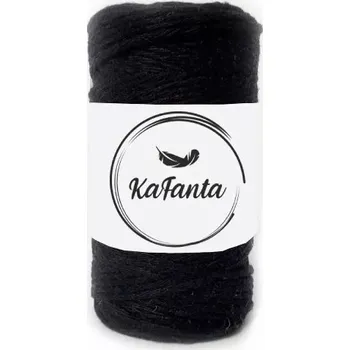 Příze Macrame příze KaFanta 2mm/60m - černá