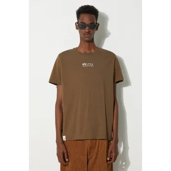 Bavlněné tričko Alpha Industries, L, zelená, 77X