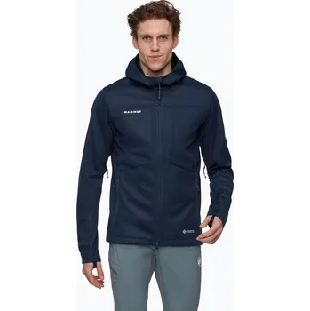 Pánská softshellová bunda Pánská softshellová bunda Mammut Ultimate VIII Softshell Hooded navy