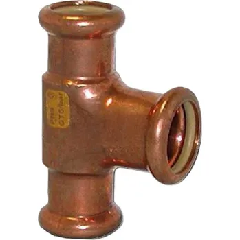 rozdělovač topení Sanha T-kus Cu lisovací 6130 pro vodu/topení 18 x 18 x 15 mm, 16130181815