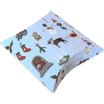 Vánoční dekorace BE NICE EKO Krabička Anglická pohádka modrá, malá, 3 ks