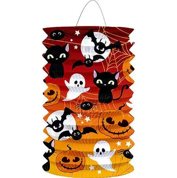 LUMA Lampion válec HALLOWEEN strašidla, 15 cm