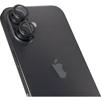 Mobilní telefon Ochranné sklo na objektiv Epico hliníkové ochranné sklo na čočky fotoaparátu pro iPhone 16/16 Plus - černá
